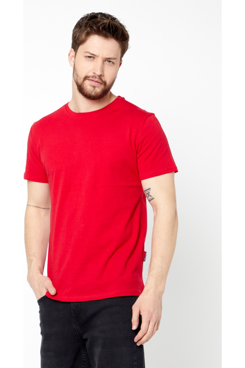 Mmetalic Erkek Çok Renkli T- Shirt Regular Fit Rahat Kesim Bisiklet Yaka 3'lü Basic Tişört Paketi görsel 3