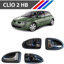 Moda Garage Clio 2 Hb Kasa Iç Açma Kolu Ön Taraf 2 Adetli Sağ ve Sol Parlak Krom M3369