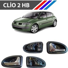 Clio 2 Hb Kasa Iç Açma Kolu Arka Taraf 2 Adetli Sağ ve Sol Parlak Krom M3368