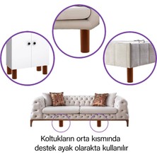 Glaswen Silindir Destek Ayağı 14 cm Kahverengi Sert Plastik Gizli Mobilya Kanepe Baza Koltuk Dolap Sehpa Tv Ünitesi Ayağı