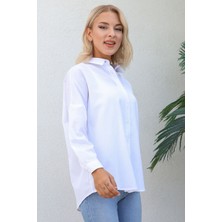 Nurneva Basic Model Gömlek Beyaz