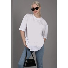 Daxis Sportwear Company Kadın Tshirt Sıfır Yaka Rahat Salaş