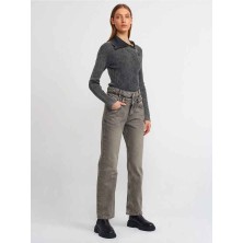 Dilvin 71407 Çift Kemerli Stright Denim Pantolon