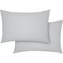 Ecocotton  2'li Düz Yastık Kılıfı  Organik Pamuk Perkal Krem 50X70 cm
