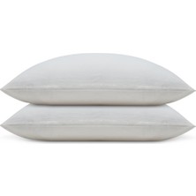 Ecocotton  2'li Düz Yastık Kılıfı  Organik Pamuk Perkal Krem 50X70 cm