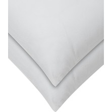 Ecocotton  2'li Düz Yastık Kılıfı  Organik Pamuk Perkal Krem 50X70 cm