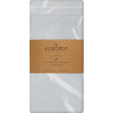 Ecocotton  2'li Düz Yastık Kılıfı  Organik Pamuk Perkal Krem 50X70 cm