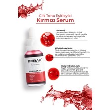 Bebak Pharma %15 AHA+%2 BHA Cilt Tonu Eşitleyici Kırmızı Peeling Serum Exfoliating Red Serum 30ml