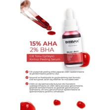 Bebak Pharma %15 AHA+%2 BHA Cilt Tonu Eşitleyici Kırmızı Peeling Serum Exfoliating Red Serum 30ml