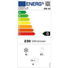 Ism 40 Eco Seri Blok Kapılı Otel Tipi Minibar - Mini Buzdolabı - Minibar Dolabı - Siyah