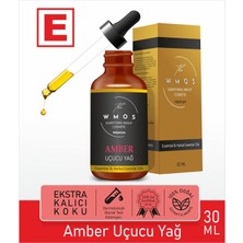 Wmos Amber Uçucu Yağ 100 % Saf Esansiyel Uçucu Yağ Aromaterapi Yağı Oda Kokusu Cam Damlalıklı 30 ml