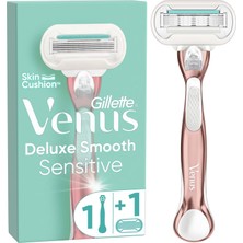 Gillette Venus Deluxe Smooth Makine + 5 Bıçaklı Yedek Başlık