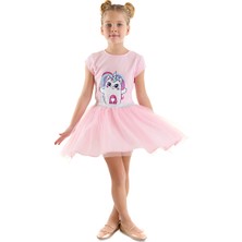 Denokids Kedicik Unicorn Kız Çocuk Tüllü Elbise