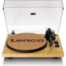 Lenco LBT-335 Ba Bluetoothlu Bambu Gövdeli Ortofon 2m Kırmızı Kartuşlu Pikap Plak Çalar