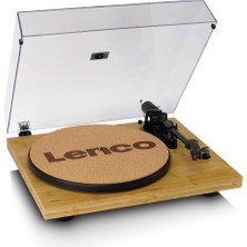 Lenco LBT-335 Ba Bluetoothlu Bambu Gövdeli Ortofon 2m Kırmızı Kartuşlu Pikap Plak Çalar