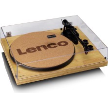 Lenco LBT-335 Ba Bluetoothlu Bambu Gövdeli Ortofon 2m Kırmızı Kartuşlu Pikap Plak Çalar