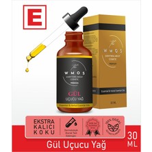 Wmos Gül Uçucu Yağ 100 % Saf Esansiyel Uçucu Yağ Aromaterapi Yağı Oda Kokusu Cam Damlalıklı 30ML