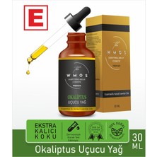 Wmos Okaliptus Uçucu Yağ 100 % Saf Esansiyel Uçucu Yağ Aromaterapi Yağı Oda Kokusu Cam Damlalıklı 30ML