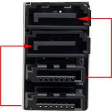 Internet Adet Çift Sata 7pin Dişi Çift 7pin Erkek 180 Derece Açılı Adaptör Anakart Sata Adaptörü Masaüstü Bilgisayarlar Için SSD HDD (Yurt Dışından)