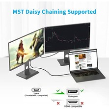 Internet USB C - Displayport 8k 60Hz Kablo Dp1.4 Versiyon Tip-C - Dp Hd Oyun Kablosu 1 Metre (4K144Hz 4K@120Hz 2K@165Hz) (Yurt Dışından)