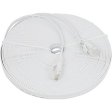 Internet Cat 6 Ethernet Kablosu 100 Ft (30 Metre) Düz Ince Uzun Internet Ağı Lan Bağlantı Kabloları, Cat6 Yüksek Hızlı Bilgisayar Kablosu (Yurt Dışından)