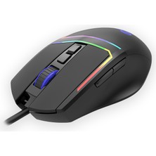 Lenovo Lecoo MS106 Kablolu RGB LED Aydınlatmalı 3200DPI 7 Tuşlu Gaming Mouse Siyah