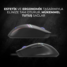 Lenovo Lecoo MS106 Kablolu RGB LED Aydınlatmalı 3200DPI 7 Tuşlu Gaming Mouse Siyah