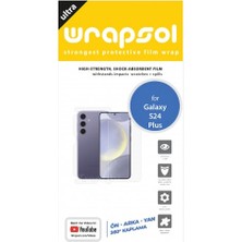 Wrapsol Samsung Galaxy S24 Plus Ön, Arka ve Yan 360 Derece Tam Kaplama Poliüretan Film