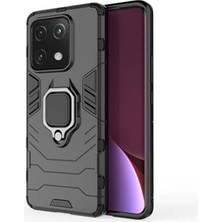 Microcase Xiaomi Redmi Note 13/note 13 Pro Global Batman Serisi Yüzük Standlı Armor Kılıf - Siyah AL3349