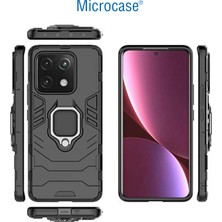 Microcase Xiaomi Redmi Note 13/note 13 Pro Global Batman Serisi Yüzük Standlı Armor Kılıf - Siyah AL3349