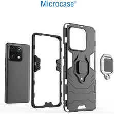 Microcase Xiaomi Redmi Note 13/note 13 Pro Global Batman Serisi Yüzük Standlı Armor Kılıf - Siyah AL3349