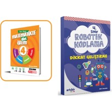 Kırmızı Beyaz Yayınlar 4.Sınıf  Matematikte 4 İşlem ve Artıbirıncılık Robotik Kodlama 2 Kitap