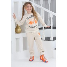 Çocuk Yolu Kids Çocukyolukids Flower Bej Kız Çocuk Eşofman Takım A1111141114001