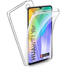 Prolysus Huawei Y6P 360 Derece Kılıf Full Tam Koruma Ön Arka Şeffaf Kılıf