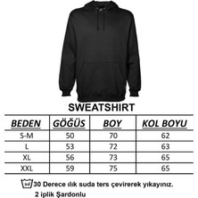 Medinenur Siyah Panda Baskılı Kapüşonlu Sweatshirt