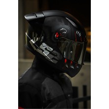 LS2 Rapıd 2 Race Clawn Mat Siyah-Gri-Kırmızı Kask Gümüş Vizör- Yeni Sezon XS Beden Özellikli
