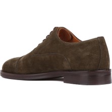 Shoetyle - Haki Süet Deri Bağcıklı Erkek Klasik Ayakkabı 250-2030
