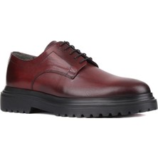 Shoetyle - Bordo Deri Bağcıklı Erkek Klasik Ayakkabı 250-2013