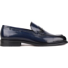 Shoetyle - Lacivert Açma Deri Erkek Klasik Ayakkabı 250-2370