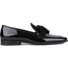 Shoetyle - Siyah Rugan Deri Erkek Klasik Ayakkabı 250-2351