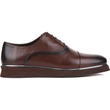 Shoetyle - Kahverengi Deri Bağcıklı Erkek Klasik Ayakkabı 250-2030