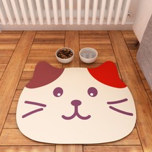 Arnee Kedi Tuvalet Önü Paspası Büyük Boy Desenli Kedi Kumu Paspası 50 x 60 cm