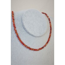 Bade Accessories 4 mm Karnelyan Akik  Doğaltaş Kolye