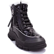 Gamelu 23Kz Bowl Kadın Kalın Taban Içi Kürklü Bot - 23Kz Bowl - Siyah