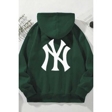 Medinenur Ön Arka Ny Baskılı Kapüşonlu Sweatshirt