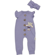 Popshops Baby 0675ps Bebek Ayıcıklı Lila Tulum