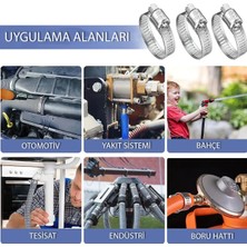 Zürih Ticaret Ayarlanabilir Çelik Hortum Kelepçesi 16X25MM - Hortum Bağlantı Aparatları 100 Adetlik Paket