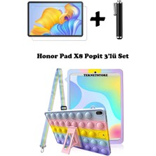 TEKNETSTORE Honor Pad X8 10.1 Inç Uyumlu Kılıf Popit Standlı Kılıf Askılı Silikon Eğlenceli 3'lü Set