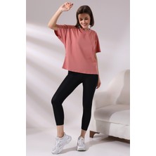 Endies Salaş Pamuklu Yarasa Kol T-Shirt 21571 Soğan