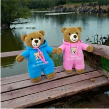 Mellito Toyzz Toyz M-Bear 2 Li Pembe Mavi 35 cm Uyku Arkadaşı Peluş Oyuncak Ayı Ayıcık